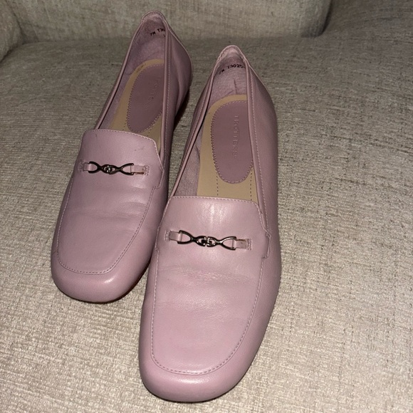 Trotters Femi Blush Pink Leather Loafers Size 7 Coquette Grandma Spring Easter - Picture 3 of 15